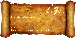 Link Zsombor névjegykártya